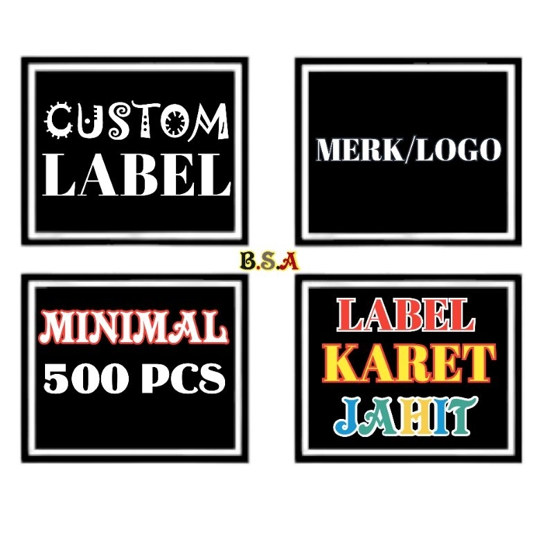 

CUSTOM LABEL JAHIT LABEL KARET RUBBER LABEL TAS JAKET TOPI SEPATU