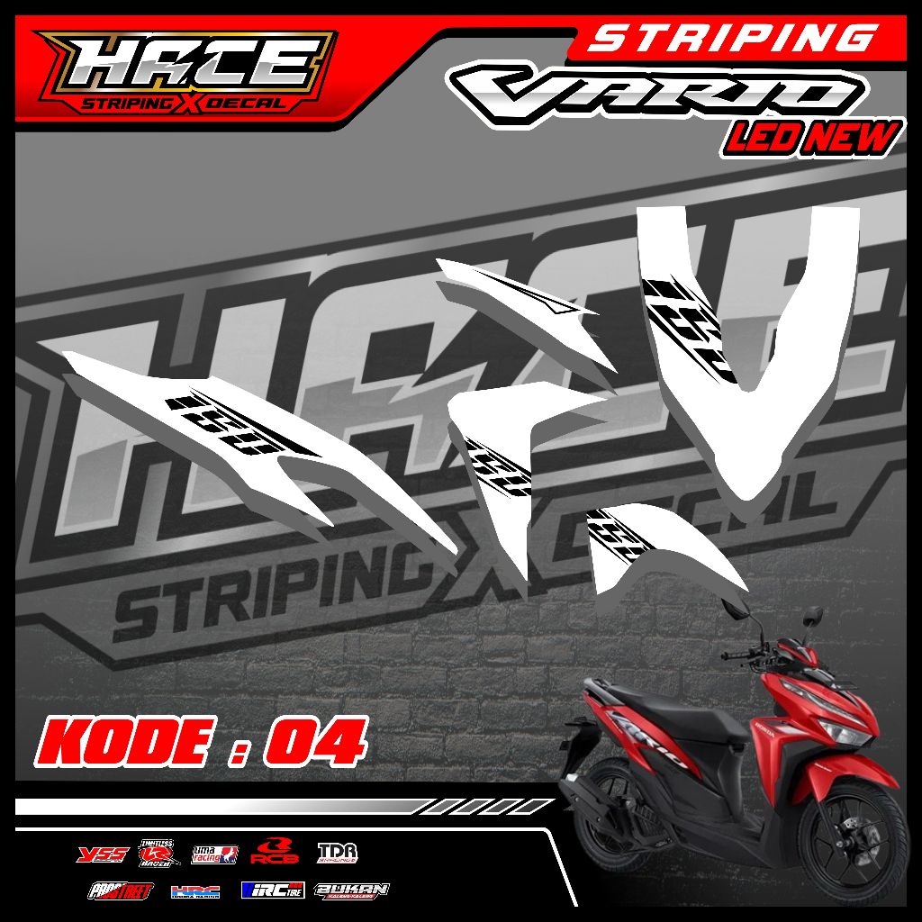 04 STICKER CUTTING VARIO 125 LED NEW - STICKER CUTTING VARIO PREMIUM RACING