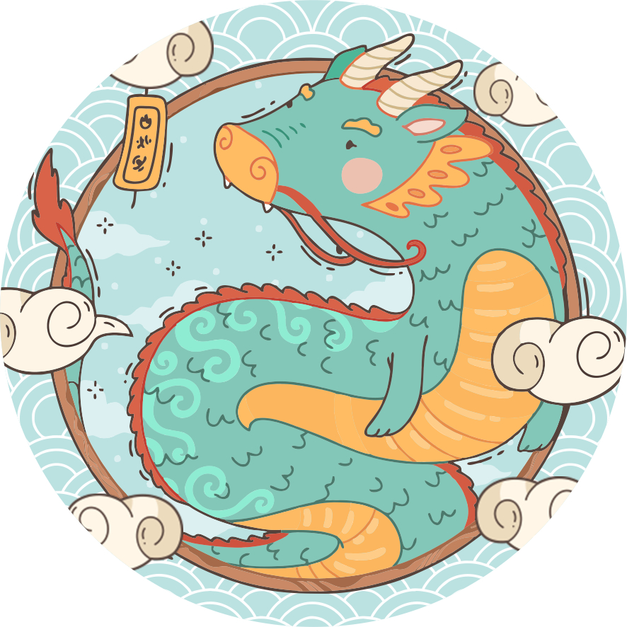 

Sticker Imlek Bulat/ Sticker Kue Kering/ Sticker Murah/ ST 0Green Dragon