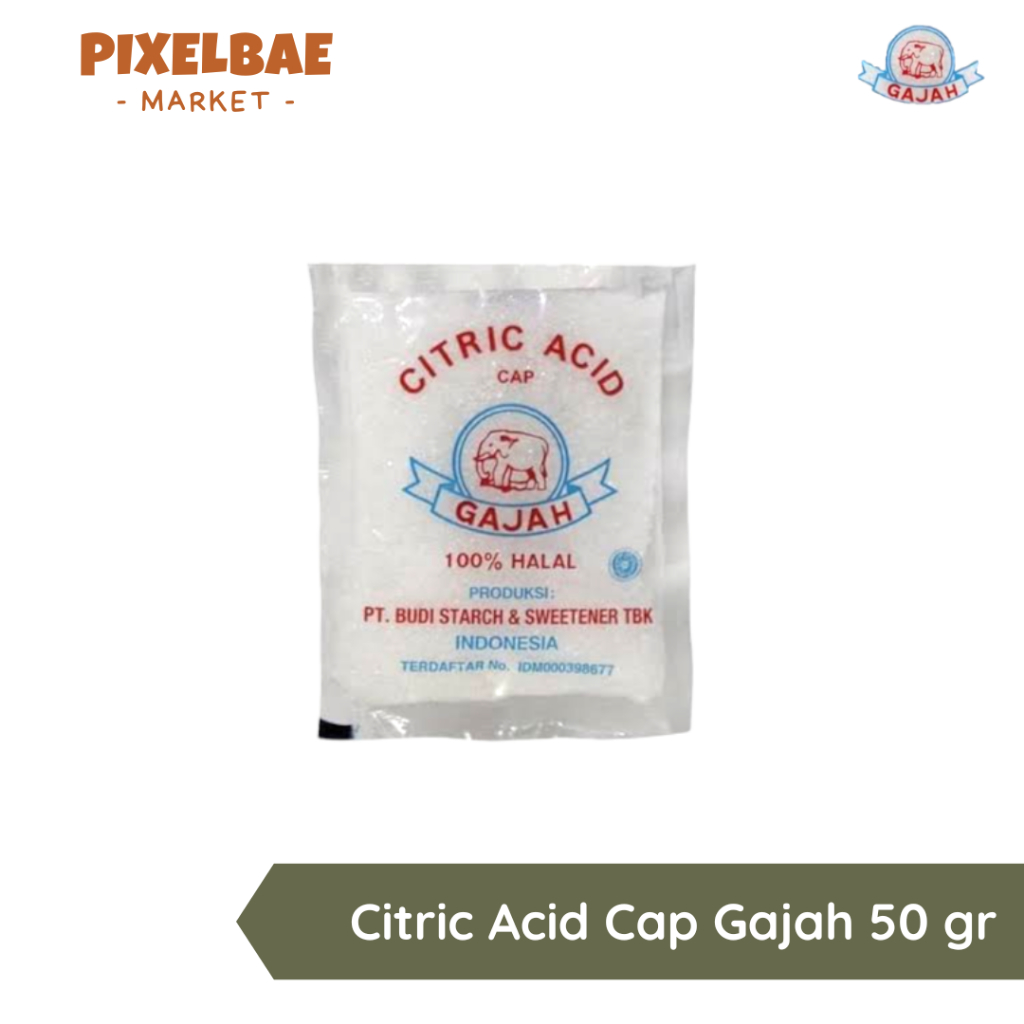 

CITRUN CITRIC ACID ASAM SITRAT CAP GAJAH 50 GR