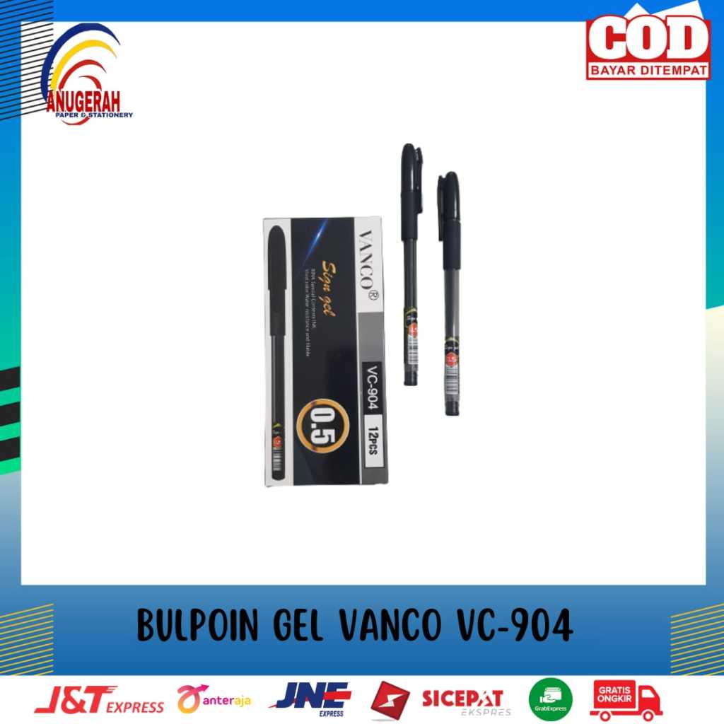 BOLPOIN GEL HITAM VANCO VC-904 (LSN)