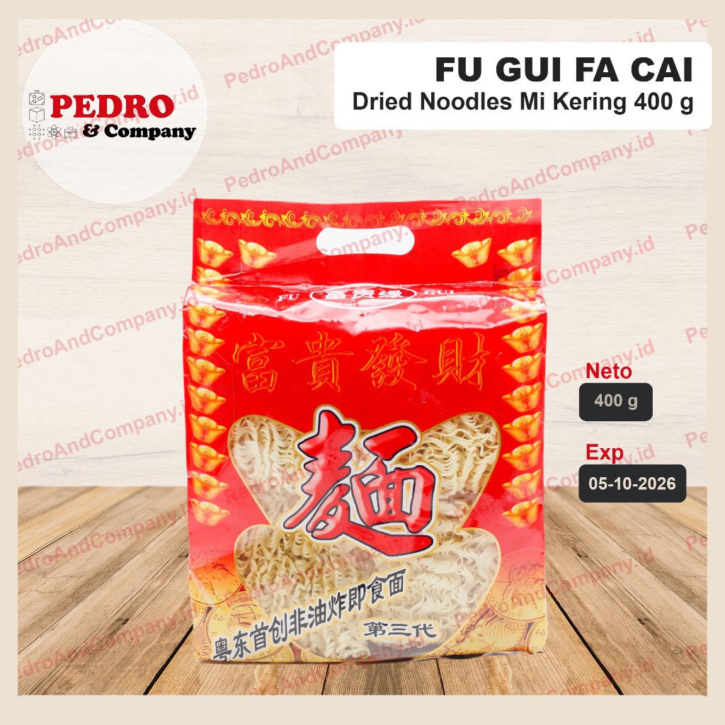 Fu Gui Fa Cai Mie kering Dried Noodles 400 gram mi import china