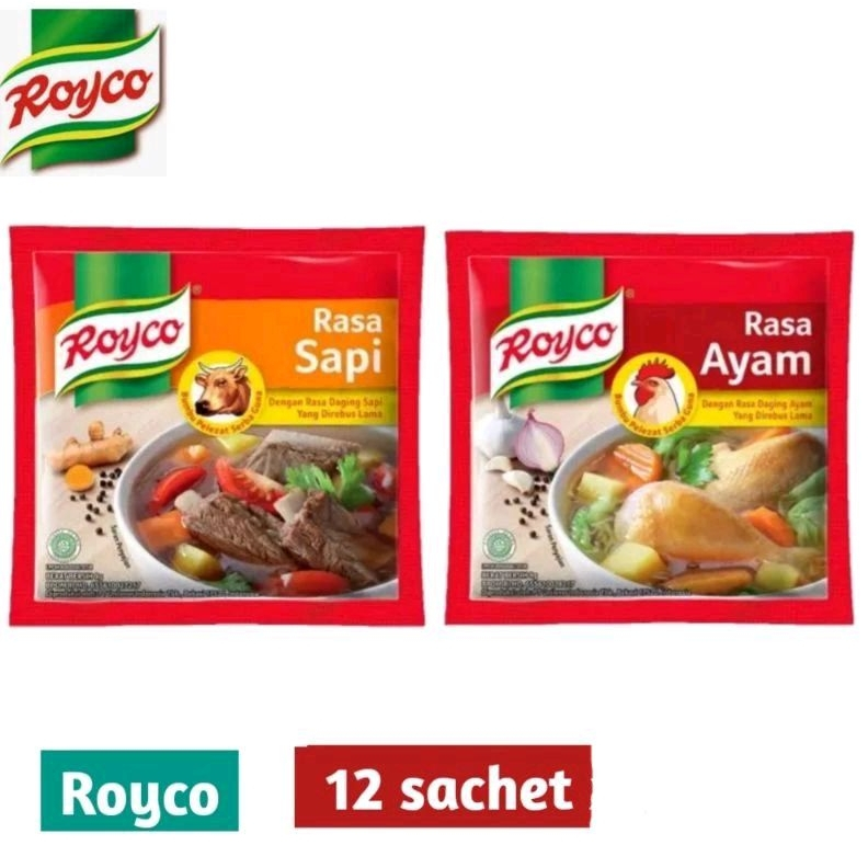 

Royco Penyedap Rasa Ayam dan Sapi Sachet 12x8 gr