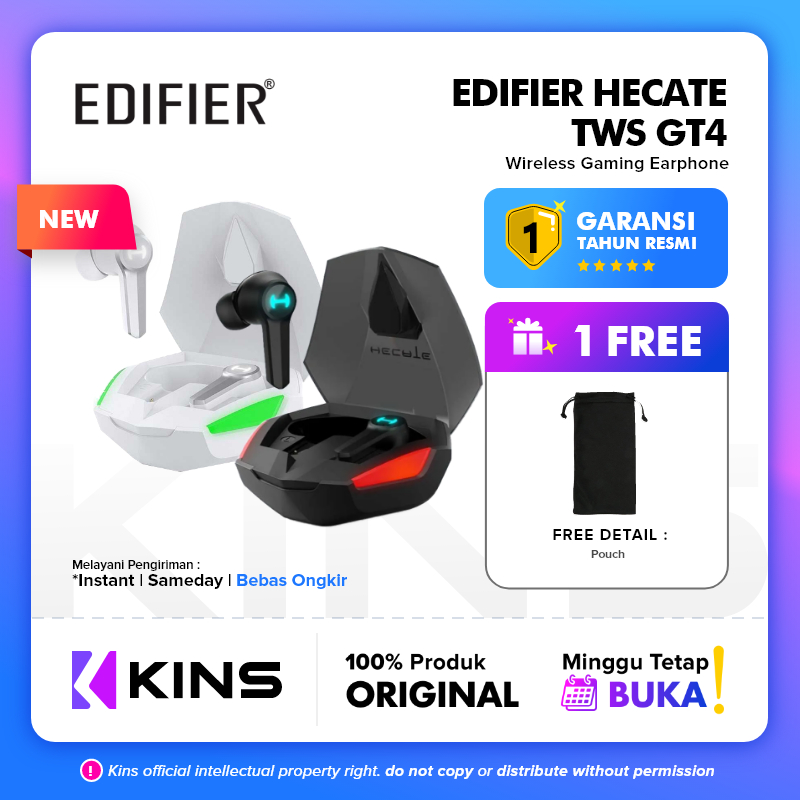 HECATE by EDIFIER GT4 True Wireless Gaming Earphone