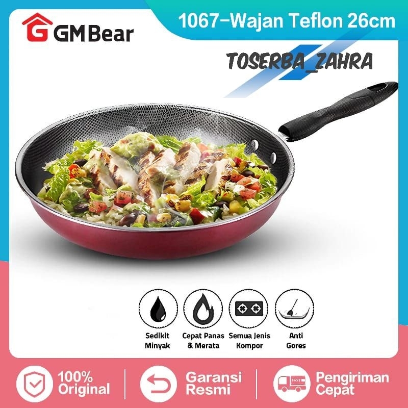 GM BEAR Wajan Teflon 26cm | Perlengkapan dapur