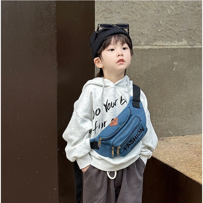 Slingbag Canvas Fashion  - Tas Selempang Anak Laki-laki - Tas Selempang Fashion Anak - Tas Import An