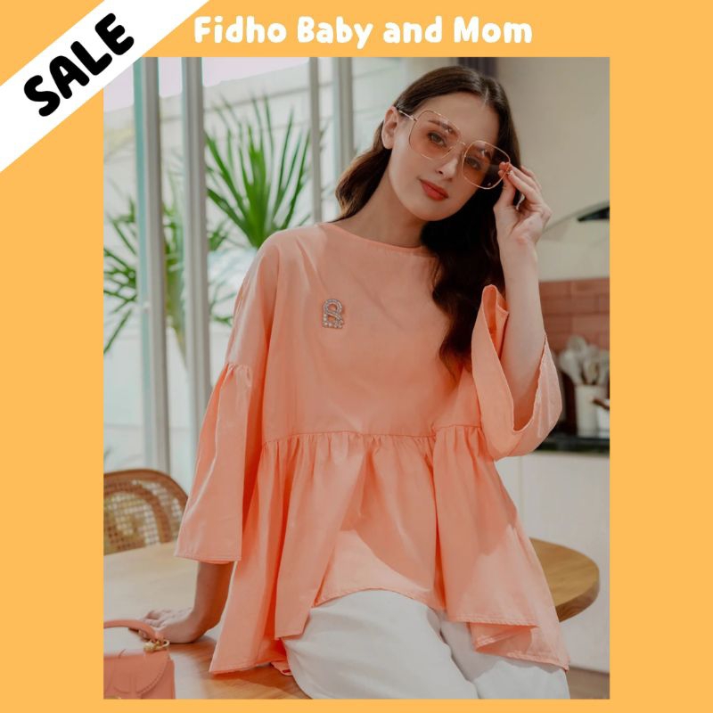 BENANG JARUM | NAURA BLOUSE PEACH