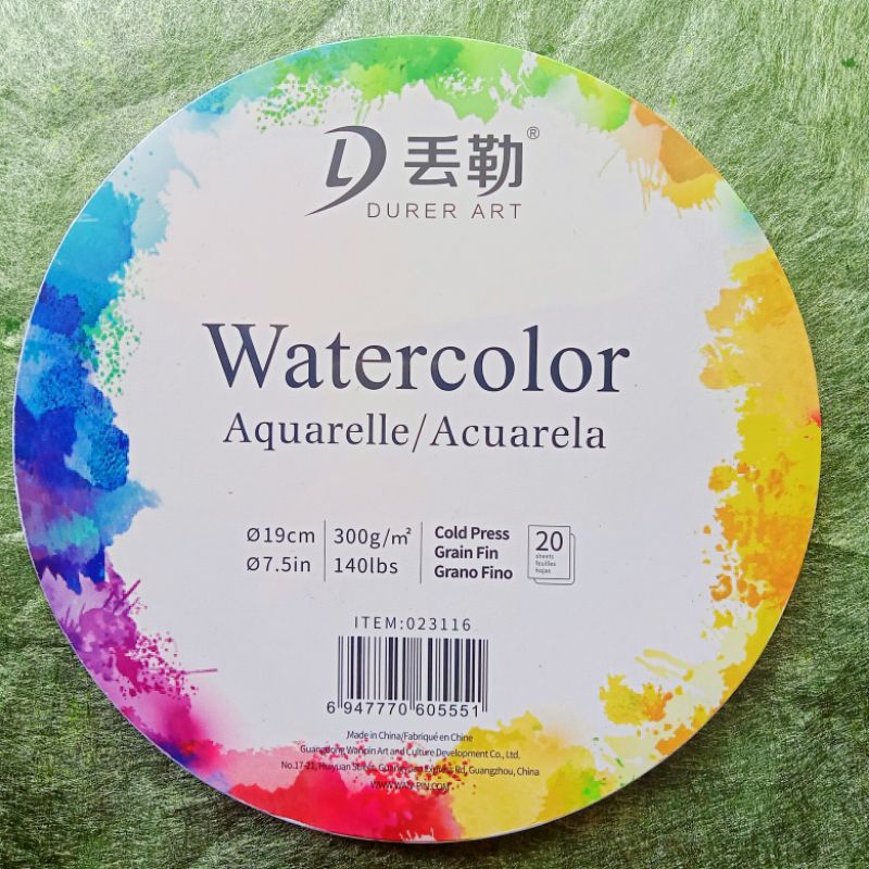 

Watercolor Pad Potentate 19cm Watercolor Paper Circle Block | Preloved watercolor