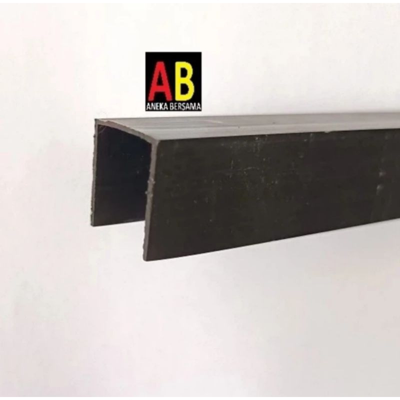 Lis U Aluminium 15mm x 15mm x 15mm brown Panjang 299.5cm