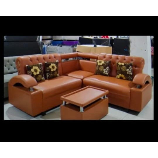 Sofa L minimalis Rinjani + Meja Kain Oscar