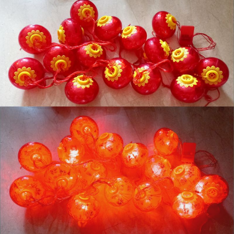 Lampu Lampion LED Rentet / Lampu Lampion Pohon Sakura Imlek / Lampu Kelap Kelip Lampion LED
