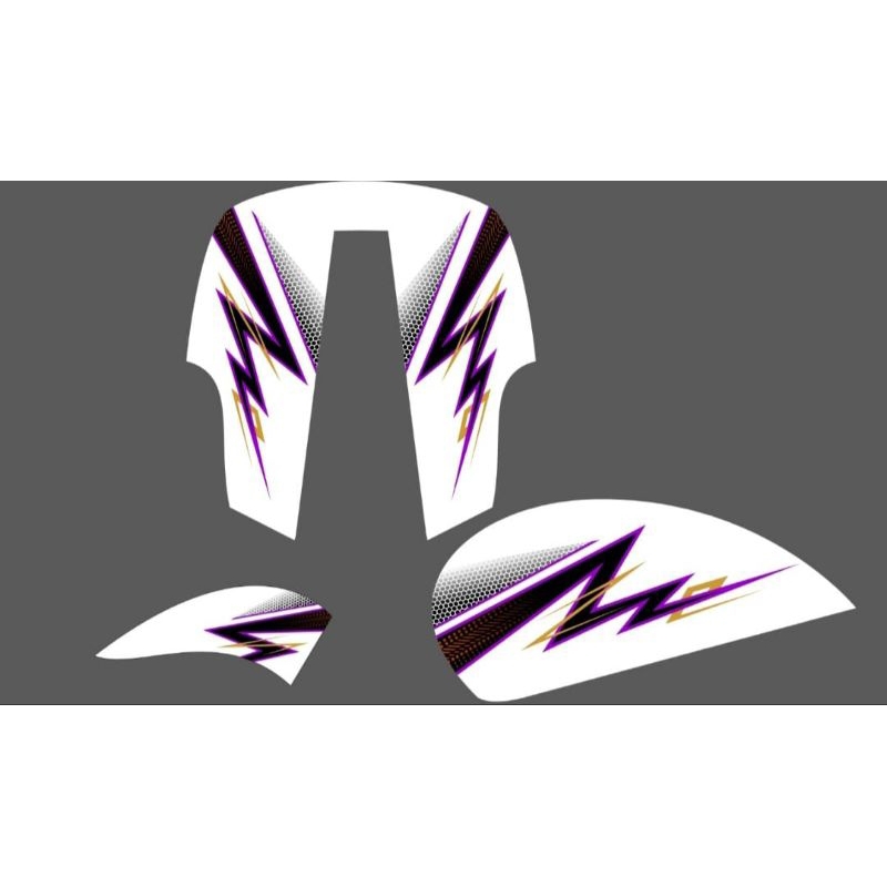 STRIPING TRANSPARAN VESPA MATIC SPRINT LISTRIK ABSTRAK