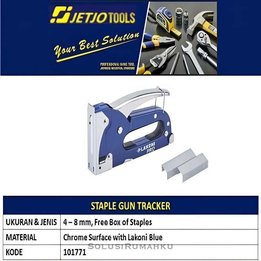 

JET JO Staple Gun Tracker 4-8mm / Stapler Tembak 4-8 mm 101771