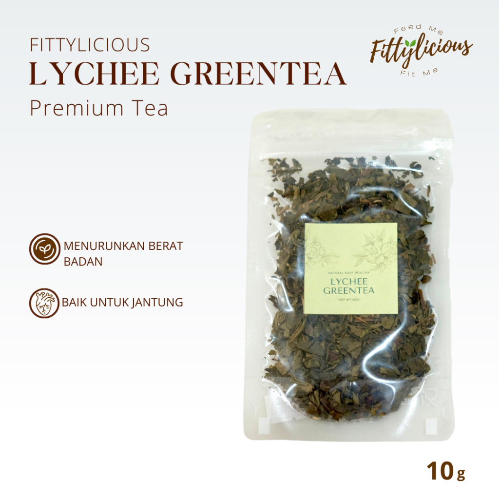 

Greentea Lychee Tea 10gr / Teh Greentea Lychee 10gr