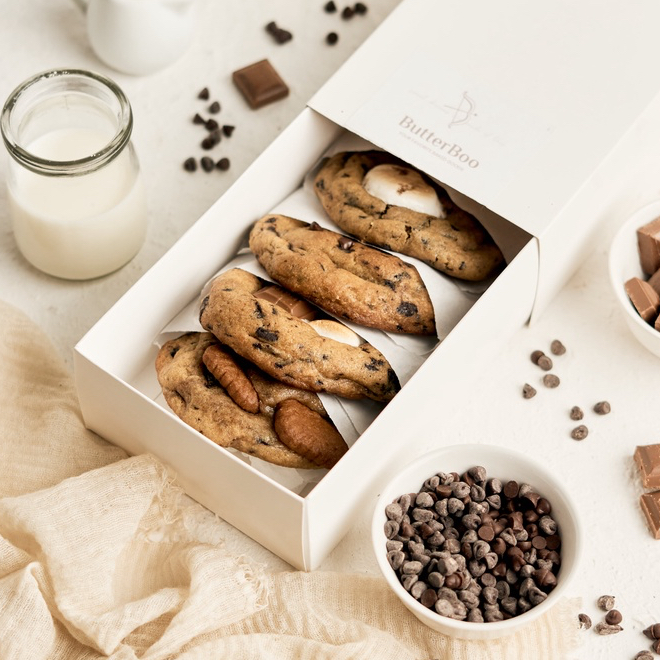 

Premium Soft Baked Cookies with Marshmallow // Box of 6 - ButterBoo