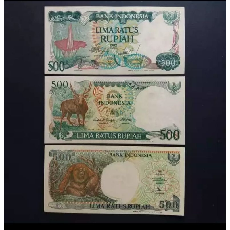 Uang Kuno 500 Rupiah 3 GENERASI UNC