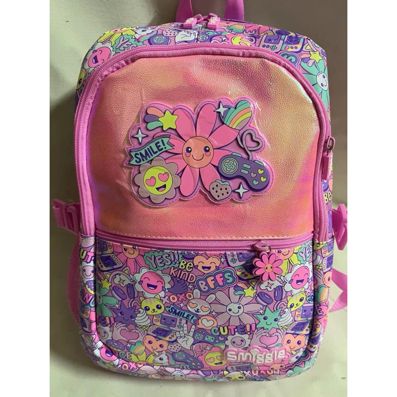 Smiggle Brght side Flower Pink Backpack Original Tas Smiggle SD
