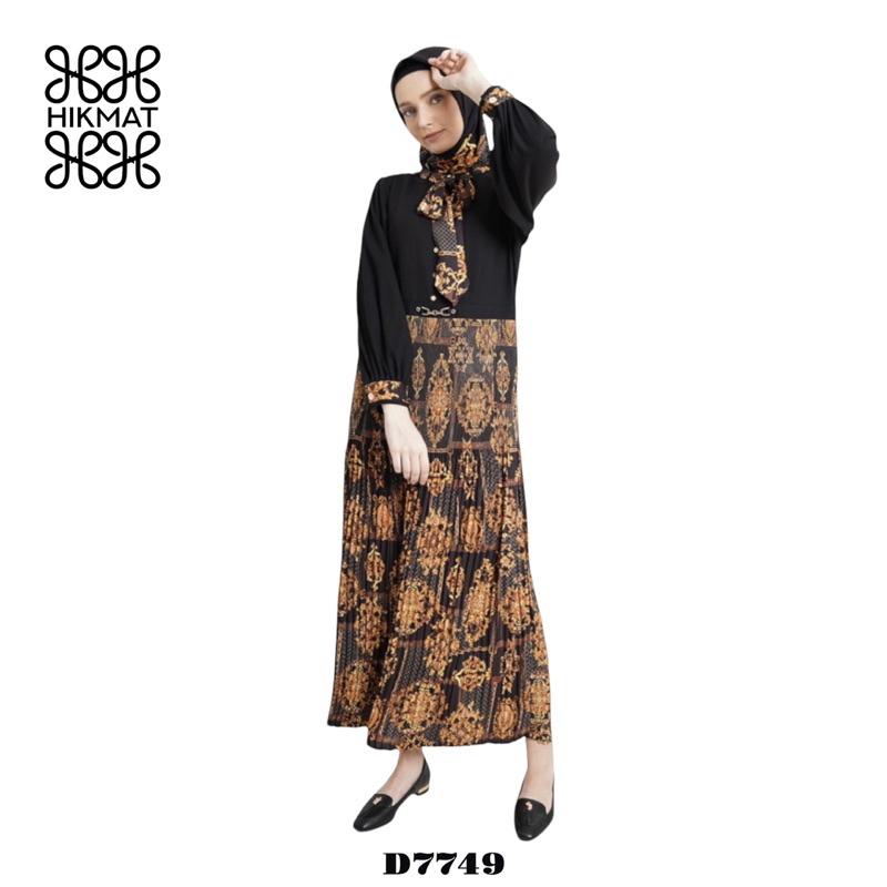 ABAYA HIKMAT FASHION ORIGINAL D7749
