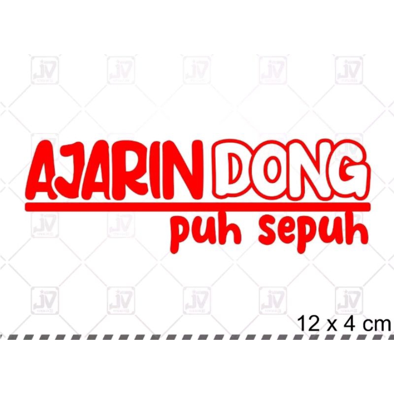 

STICKER CUTTING AJARIN DONG PUH SEPUH UKURAN 12CM