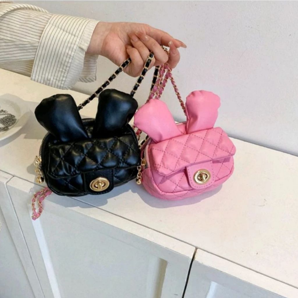 DTS - Tas Wanita Lucu Unik Selempang Tali Rantai Sling bag Mini Fashion Korean style Terbaru Kekinia