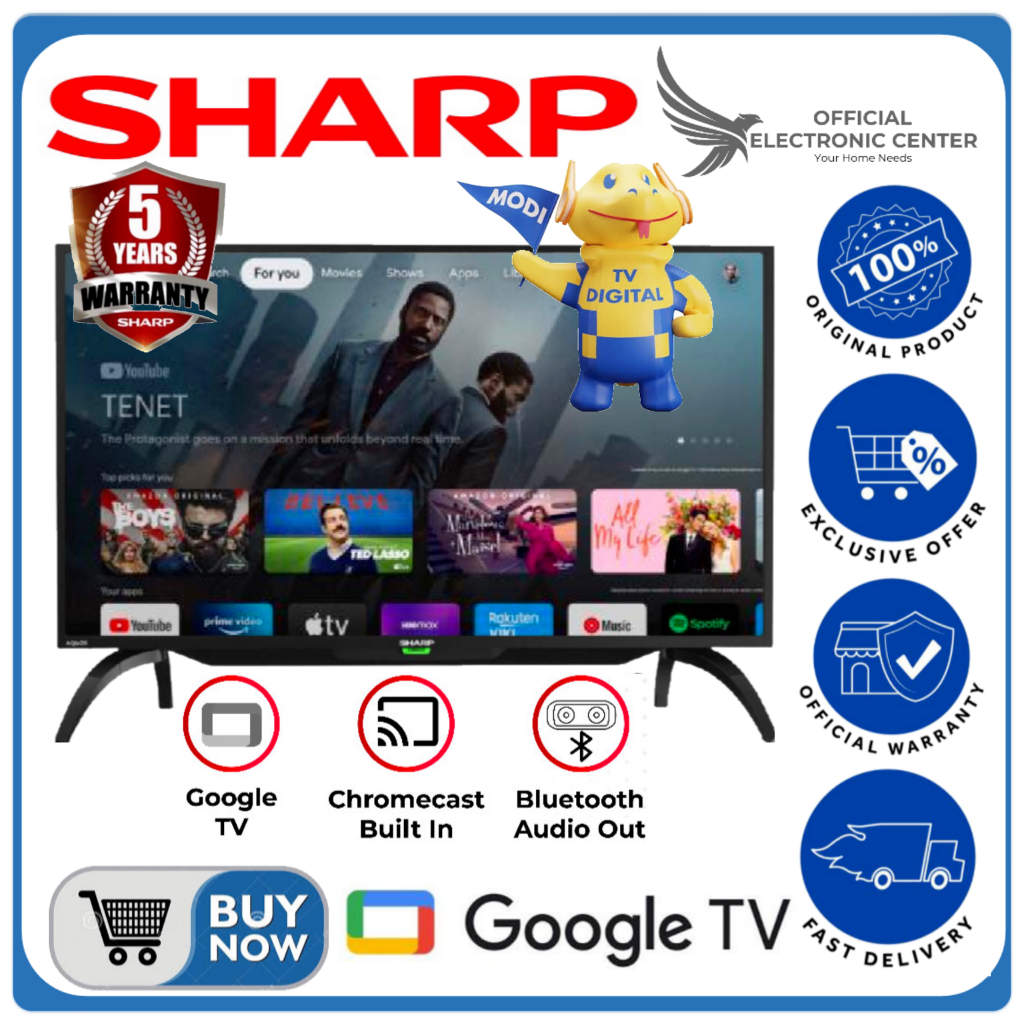 SHARP LED TV 2T-C42EG1I C42EG1 42EG1 TV 42INCH GOOGLE TV SMART TV DVB-T2 FHD LED SHARP