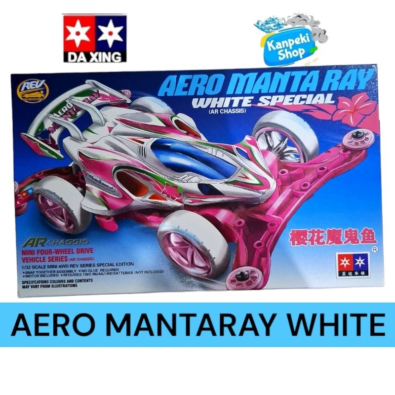 rep Tamiya Mini 4wd aero mantaray white special daxing