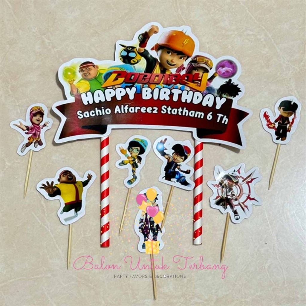 Topper Cake Cake Custom Boboiboy