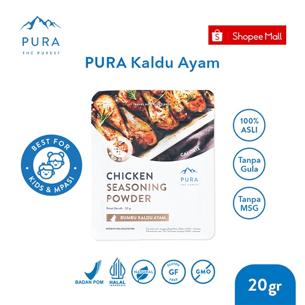 

Pura Kaldu Asli | Bumbu Kaldu Ayam (20gr) - Chicken Seasoning Powder - Kaldu Mpasi - BB Booster - Kaldu Ayam Kampung No Msg - No Gula - Kaldu Serbaguna - Kaldu Ayam Kampung Pura