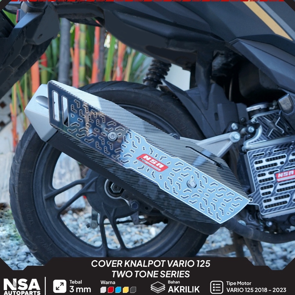 Vwk COVER KNALPOT VARIO 125 15 NEW 218223 TUTUP KNALPOT VARIO TAMENG KNALPOT VARIO COVER KNALPOT VAR