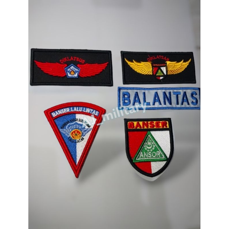 ATRIBUT BORDIR BANSER BALANTAS TIMBUL KOMPLIT