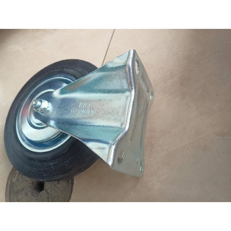 roda karet mati 8" / roda karet 8inch rigid/mati