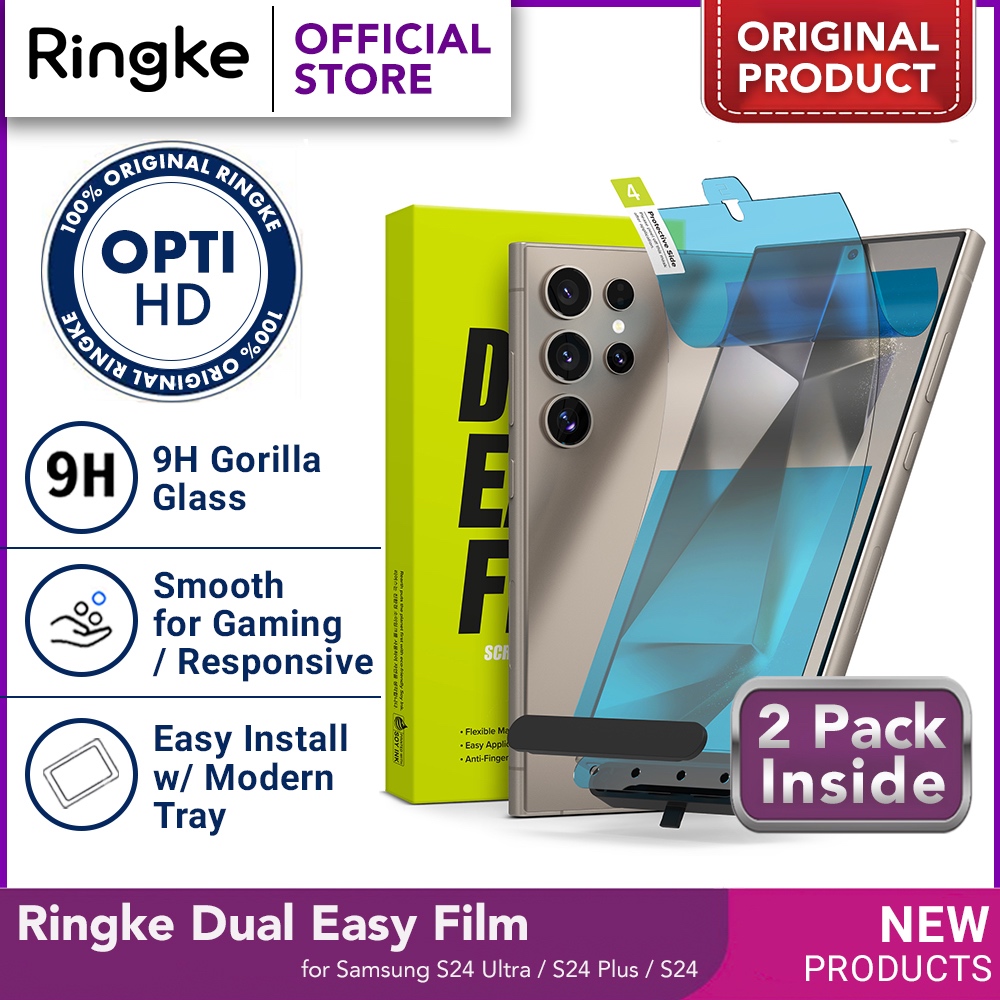 Ringke Tempered Glass Samsung S24 Ultra / S24 Plus / S25 Ultra  -  Dual Easy Anti Gores Screen Prote