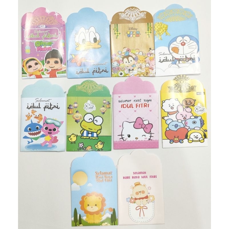 

[1 PACK ISI 10]AMPLOP LEBARAN MUBARAK EID ANGPAO IDUL FITRI KARTUN UNTUK ANAK-ANAK