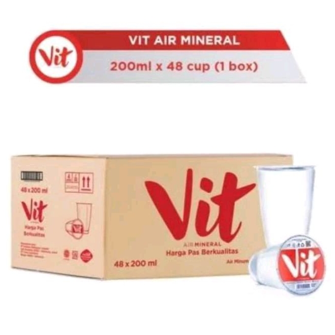 

VIT GELAS 200 ml 1 DUS isi 48 cup