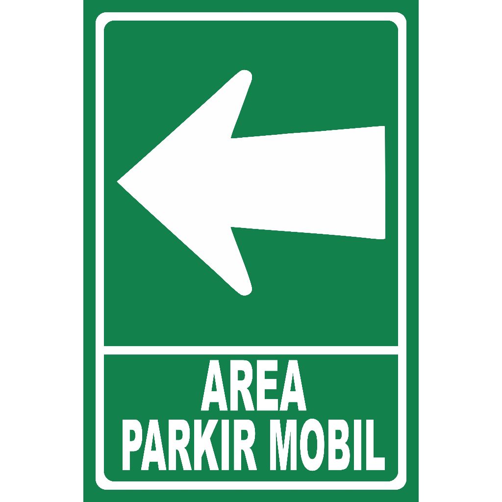 

Rambu Petunjuk Arah Area Parkir Mobil 45cm x 30 cm plat akrilik