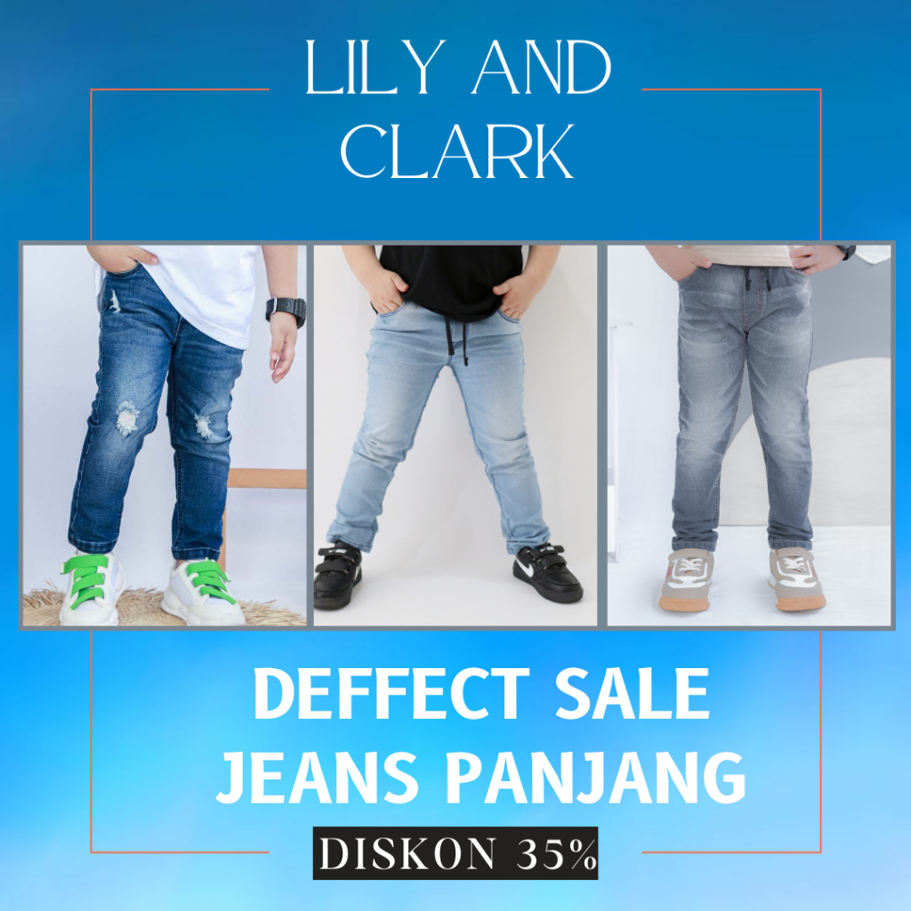 DEFECT Celana Jeans Panjang dan Jogger Anak laki laki Lily and clark
