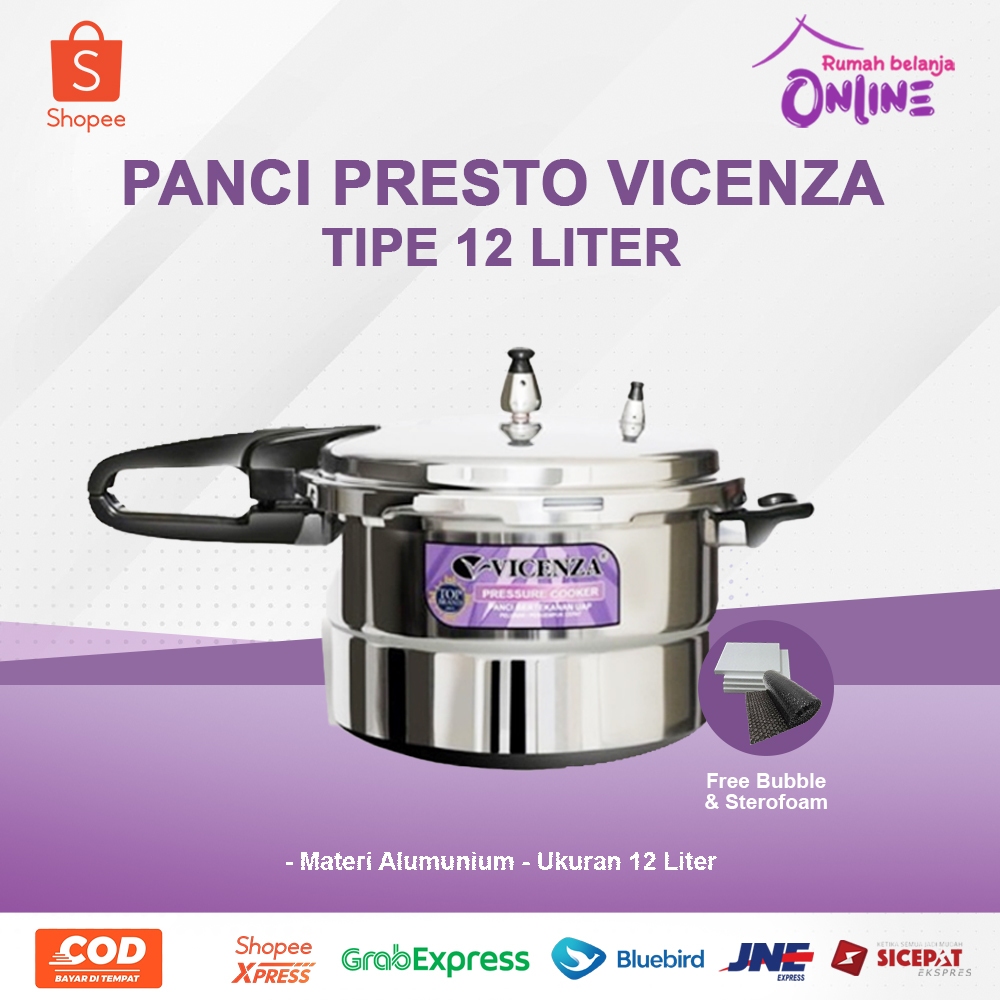 Panci Presto Presto Vicenza 12 Liter V 328 Hitam PANCI PRESTO VICENZA 12 LITER