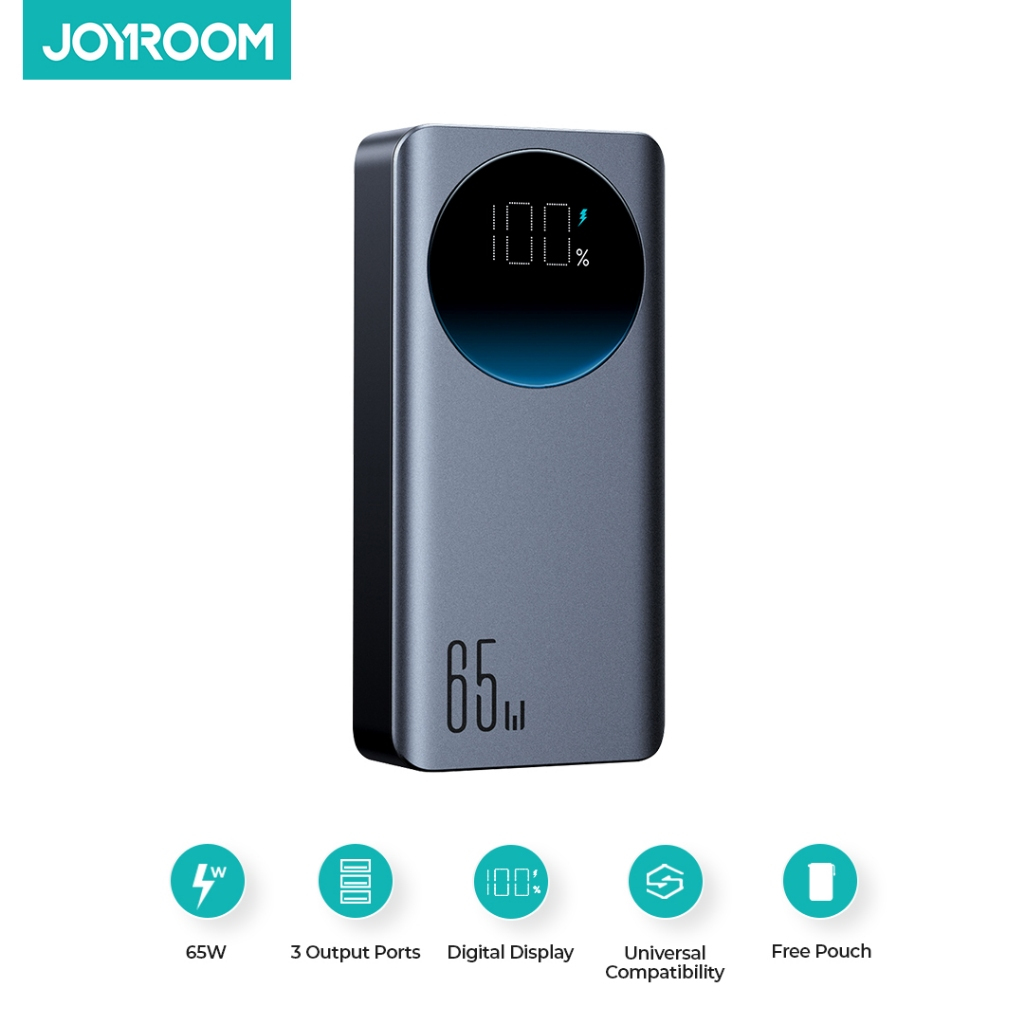 JOYROOM JR-PBF04 Power Bank 20000mAh Hitam dengan Pengisian Cepat 65W