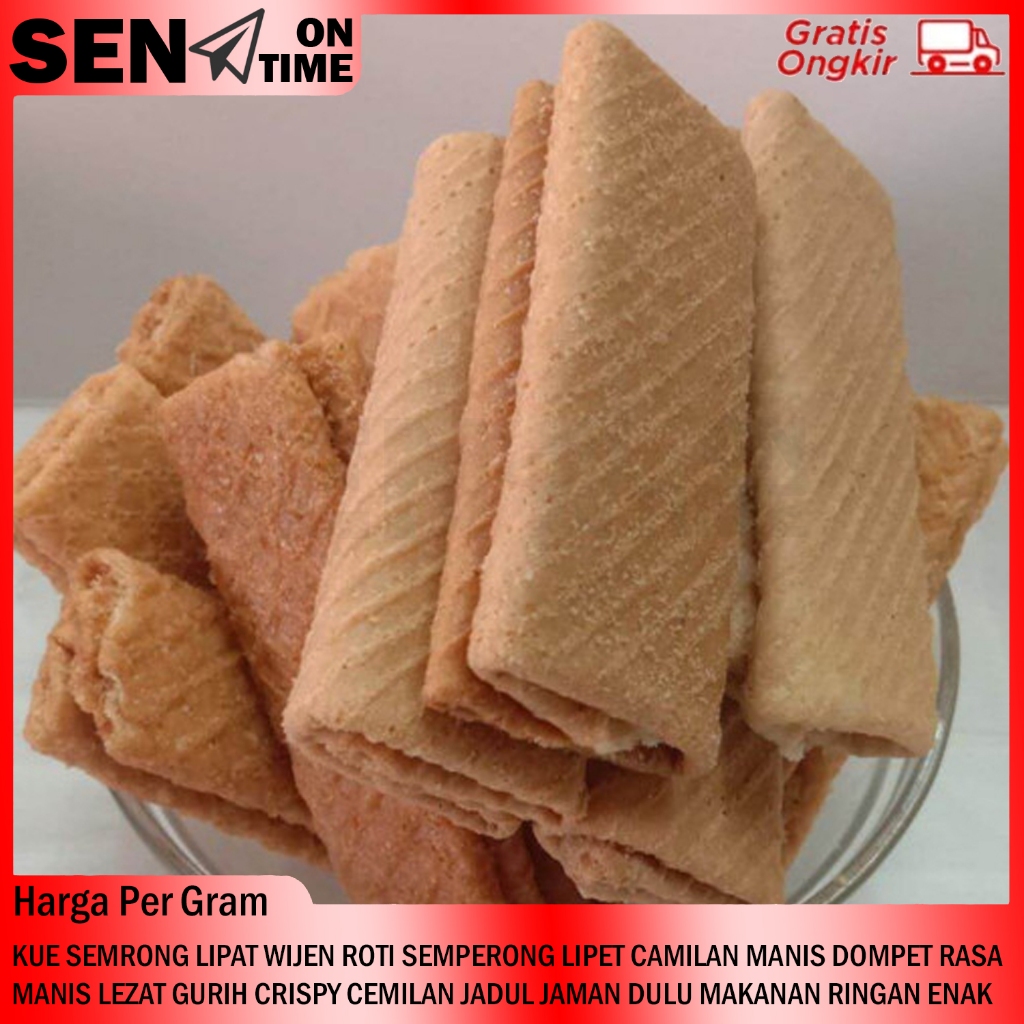 

Kue Roti Semprong Wijen Dompet Lipat Kering Jadul Makanan Ringan Camilan Praktis Oleh-Oleh Lebaran Gurih Crispy Cemilan Jaman Dulu Enak Semp Rong Bantalan Cookies Cook 500gram Gram Rasa Asin Manis Snack Ciki Jajajan Pilus Vilus Snacky RDS4