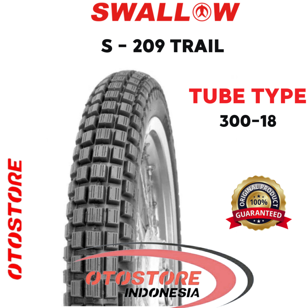 Ban Luar Motor Trail Swallow S-209  300 Ring 18 Tubetype Ban Motor Semi Trail