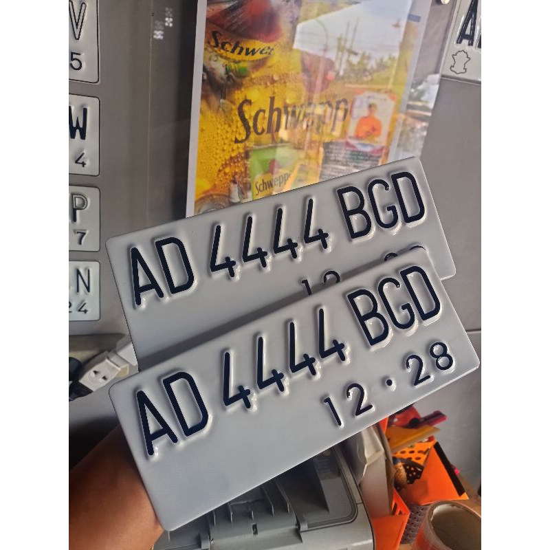 Plat Nomor Motor Baut Dalam, Plat Motor, Plat Nomor Motor, plat motor, plat nomor ( Depan - Belakang