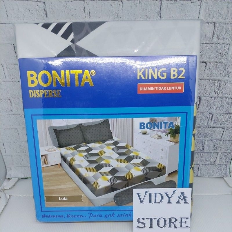 bonita sprei motif lola ukuran 180x200 di jamin tidak luntur