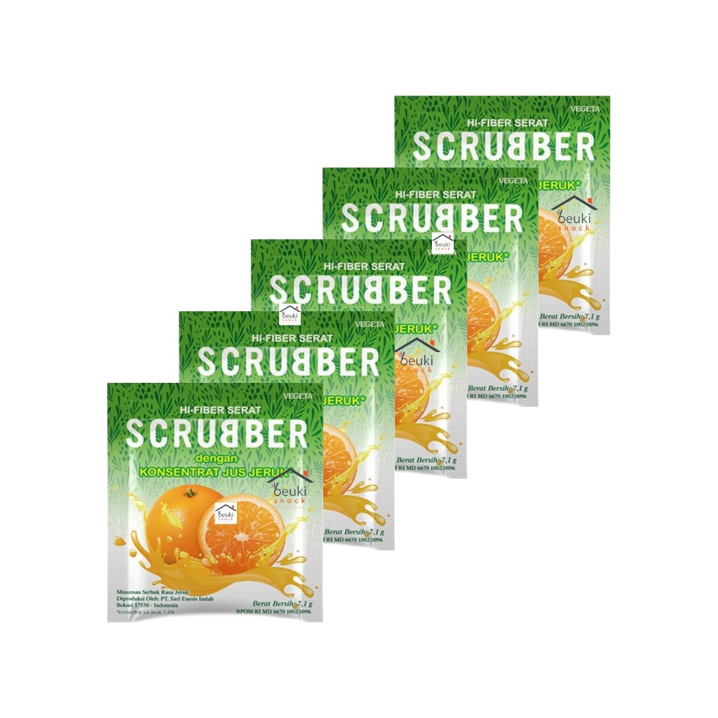 

5PCS Vegeta Scrubber Orange Kaya Serat dengan Rasa Jeruk
