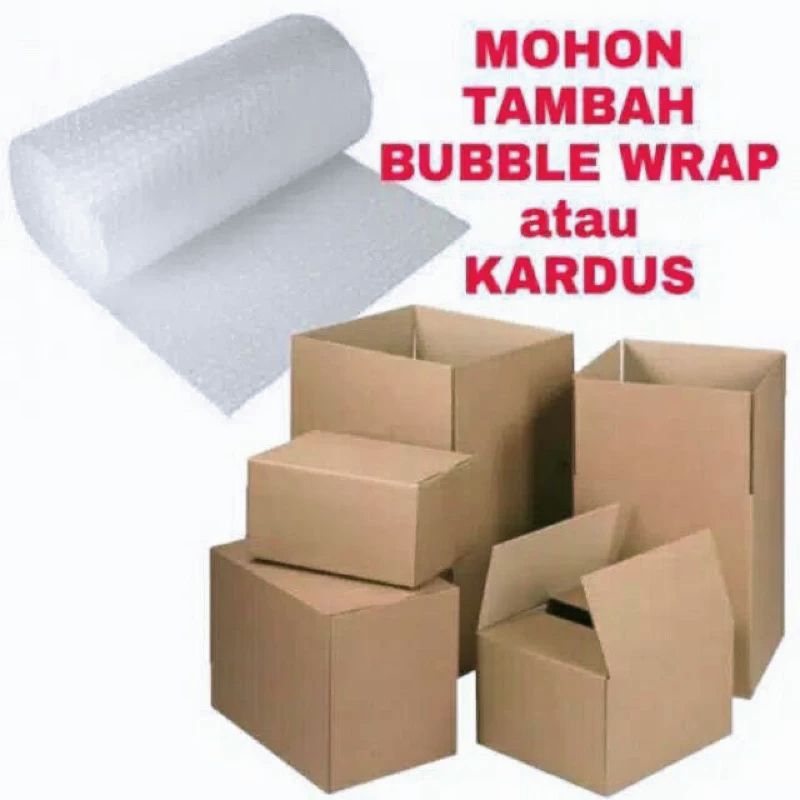 

TAMBAHAN PACKING PRODUK YANG DIPESAN SUPAYA AMAN DALAM PENGIRIMANDENGAN MENAMBAHKAN KARDUS ATAU BUBBLE WRAP
