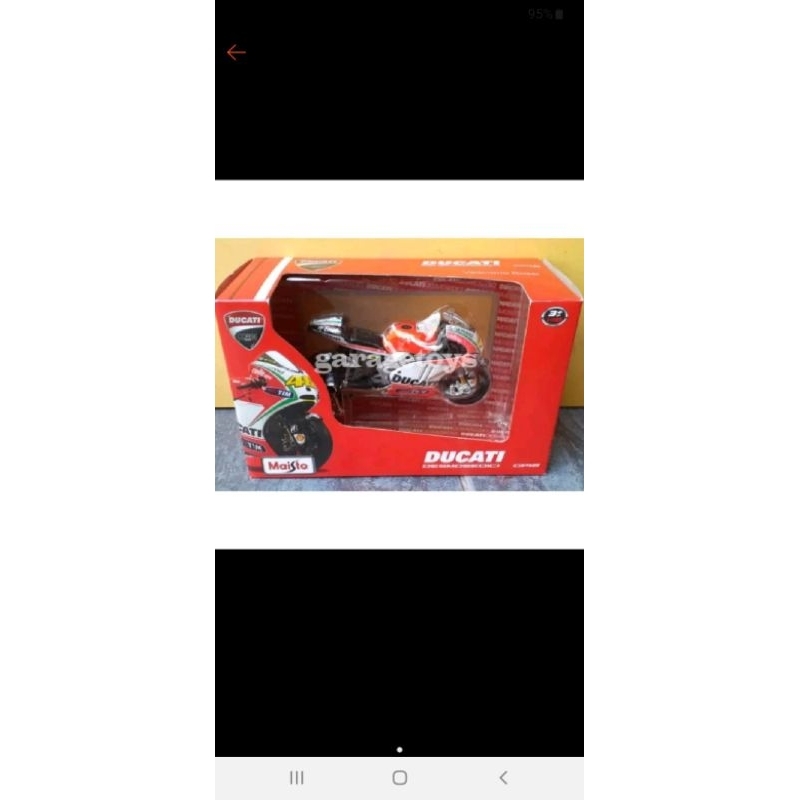 Maisto 1:18 Diecast MOTOGP 2012 Ducati Desmosedici Valentino Rossi