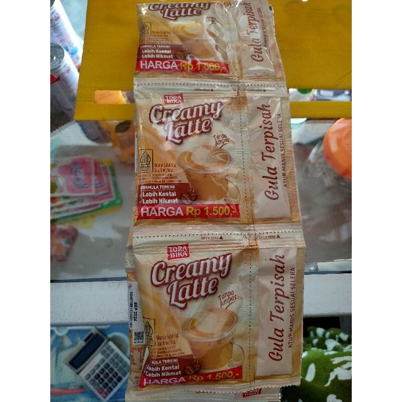 

TORABIKA CREAMY LATTE RENCENG isi 10pcs @25gr