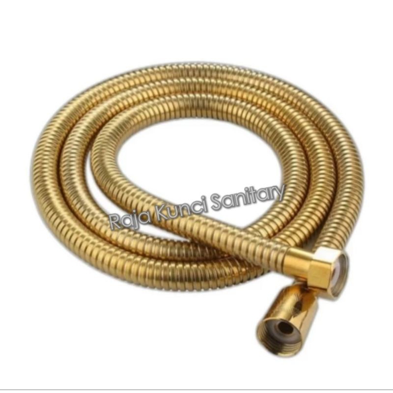 Selang Shower Gold 1.5 M/Selang Shower Kamar Mandi/Flexibel Hamd Shower 150 Cm