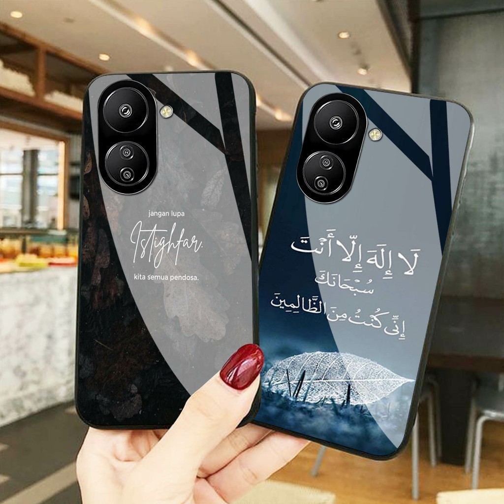 Case Kaca Redmi 13C - Kesing Hp Redmi 13C  - Case Kaca Kilau  Redmi 13C  - Case  Redmi 13C  (GC159)