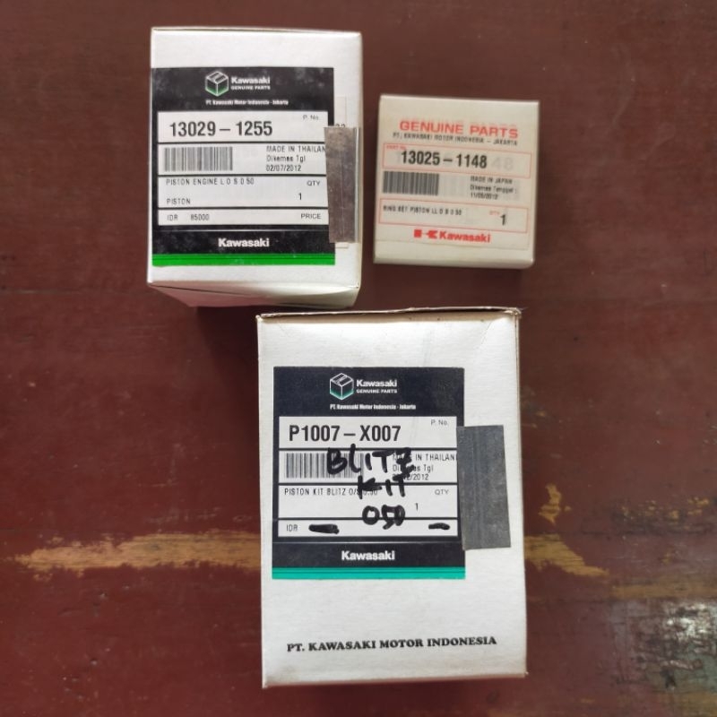 P1007-X007 Kawasaki Original Blitz Blitz R Oversize 050 Piston Kit Piston Paket Piston Set Piston Ko