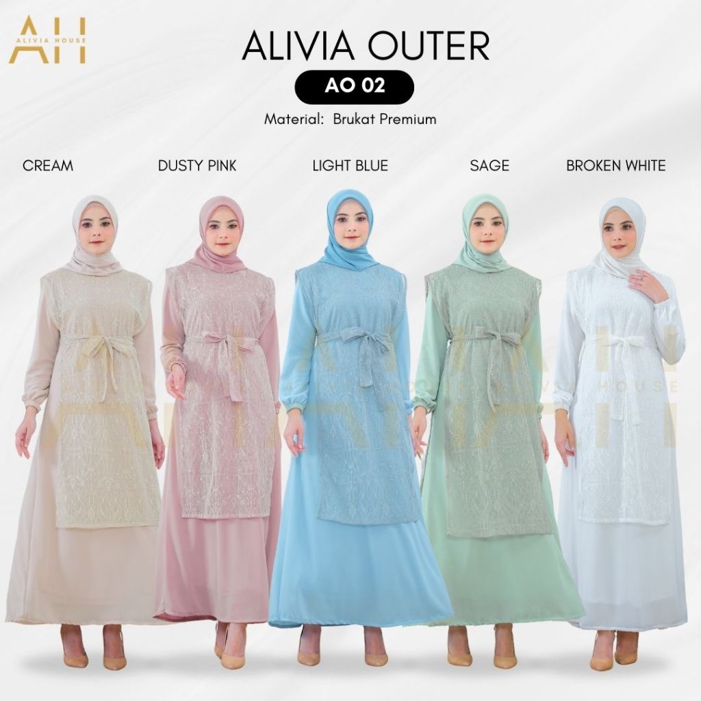 Alivia AO 02 Outer Brukat Kondangan Kebaya Panjang Alivia
